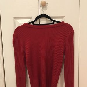 red forever 21 knit sweater